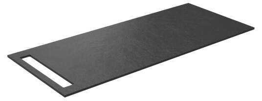 Korsbakken Benkeplate HPL med 1 Håndkleholder Svart / Side 110cm Korsbakken Benkeplate HPL med 1 Håndkleholder Svart / Side 110cm