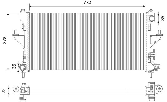 VALEO 701665 Radiator, motorkjøling