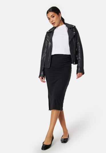 Pieces Kylie MW Midi Skirt Black XS