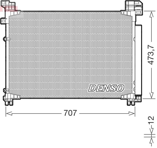 DENSO DCN51020 Kondensator, klimaanlegg