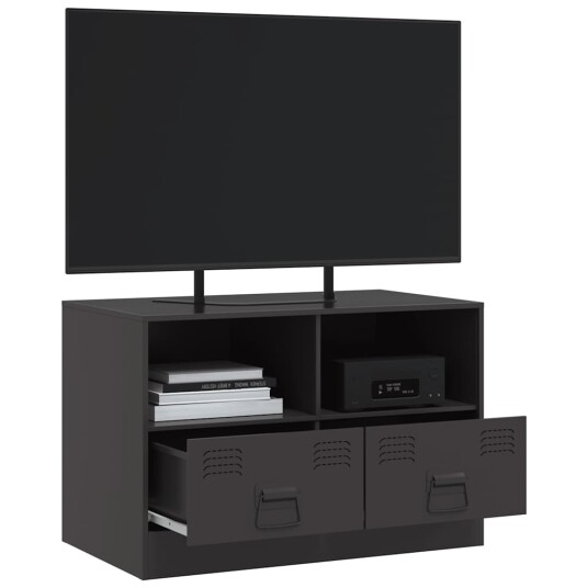 TV-benk svart 67x39x44 cm stål TV-benk svart 67x39x44 cm stål