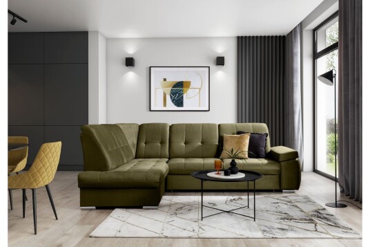 Sajana Sovesofa m. Sjeselong 3 seter Grønn Sajana Sovesofa m. Sjeselong 3 seter Grønn