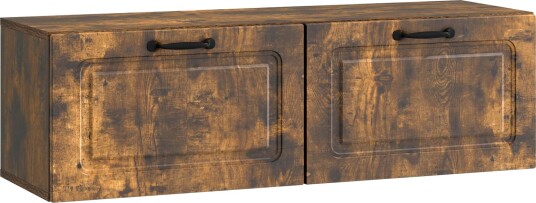 Vegghengt TV skap Røkt Eik 98 x 31 x 30 cm Konstruert tre
