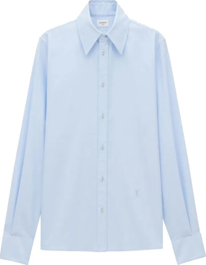 Saint Laurent Herre Skjorter Blå XL,