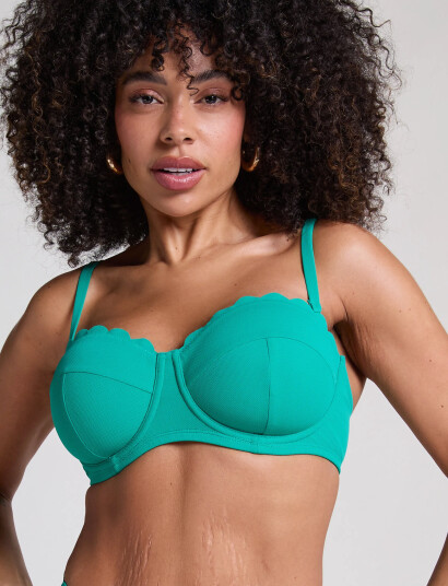 Hunkemöller Scallop Pb - Green - C x 75