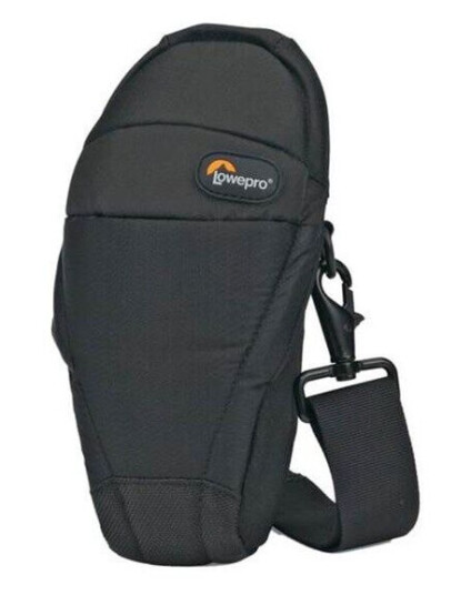 Lowepro Quick Flex Pouch 55 AW Kameravest Sort/Gull med Regntrekk
