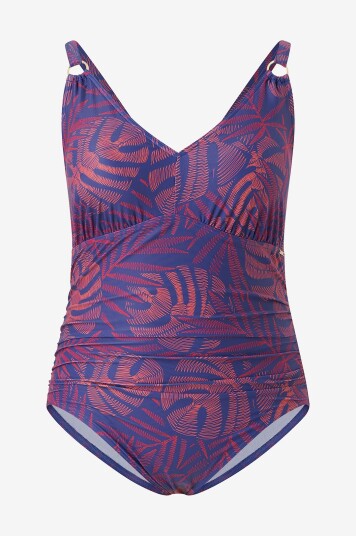 Speedo - Badedrakt Womens Shaping Printed V Neck 1 Piece (+) - Blå