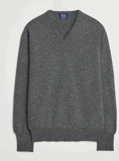 William Lockie Rob Lambswool V Neck Cliff William Lockie Rob Lambswool V Neck Cliff