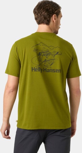 Helly Hansen Menn Skog Recycled Graphic T skjorte Grønn L