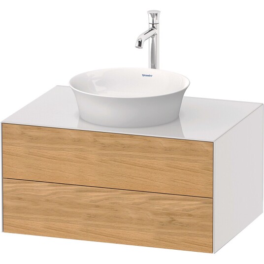 Duravit White Tulip Servantskap 2 skuf. 80x55x40,8 cm Eik/Hvit Høyglans