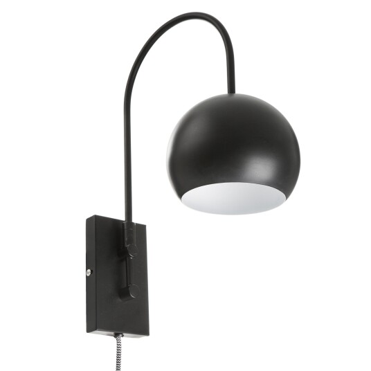 Vegglampe sort H:40cm Vegglampe sort H:40cm