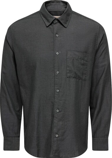 ONLY & SONS Skjorte Onsmars Reg Fit Ls Shirt Svart