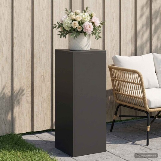 vidaXL Planteholder Svart 30 x 30 x 80 cm Stål
