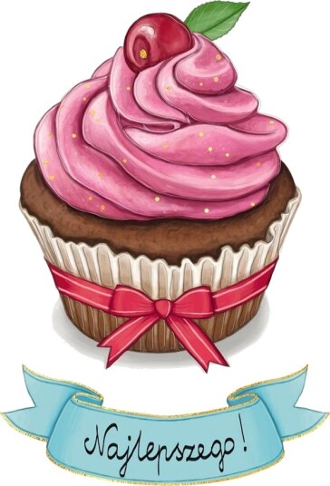 Kort A5 Cupcake Kort A5 Cupcake
