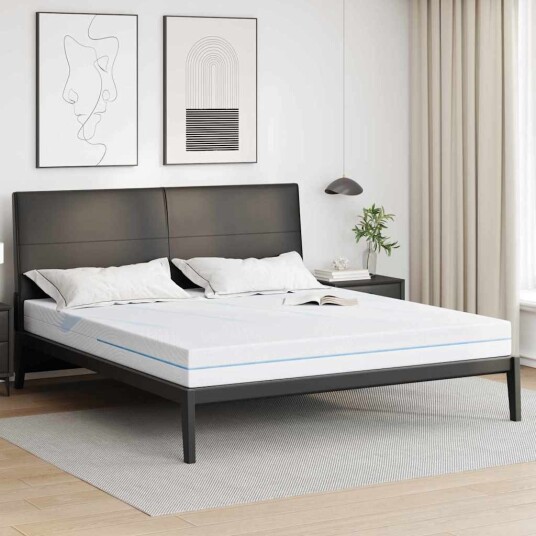 vidaXL Madrass Medium fast 200 x 200 cm Hvit