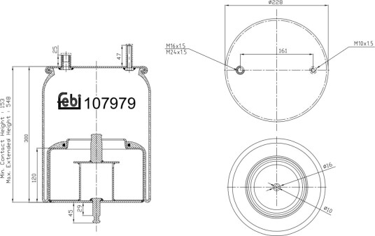 Luftbelg, fjæring FEBI BILSTEIN 107979