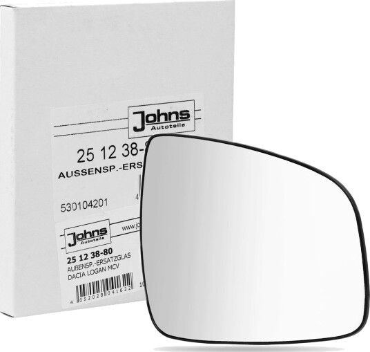 Speilglass ytterspeil JOHNS 25 12 38 80
