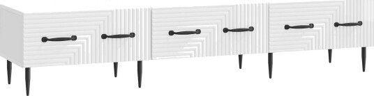  TV skap Høgglans hvit 147 x 34,5 x 30 cm Konstruert tre