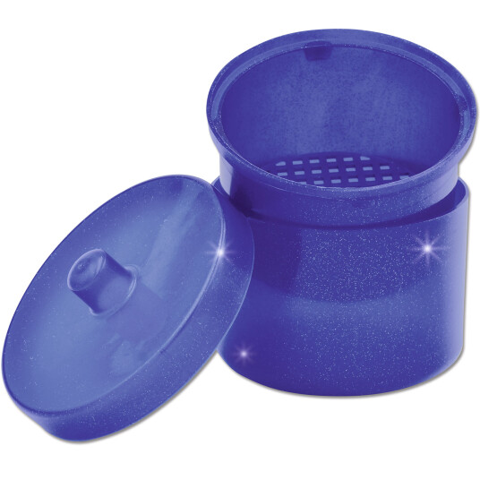 Proteseboks med filter MIRADENT Protho Box Home blue glitter Proteseboks med filter MIRADENT Protho Box Home blue glitter