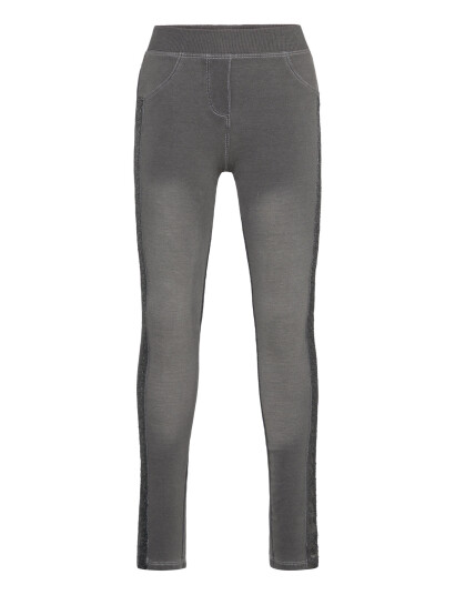 Boboli Stretch Denim Trousers For Girl Grey 162