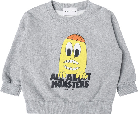 Bobo Choses Bigtooth Lemon Sweat Shirt Grey 89