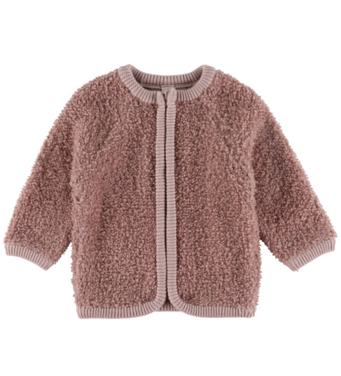 Smallstuff Rose Cardigan Med Glidelås Bouclé Merino Ull 80 86