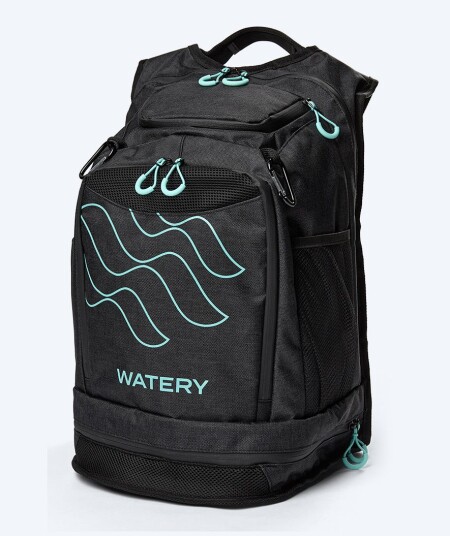 Watery svømmesekk - Viper Elite 45 liter - Svart/lysblå - Vanntett ryggsekk