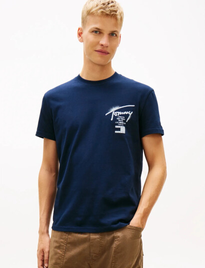 Tommy Jeans Tjm Reg City Sign Ss Tee Ext Navy XS Tommy Jeans Tjm Reg City Sign Ss Tee Ext Navy XS