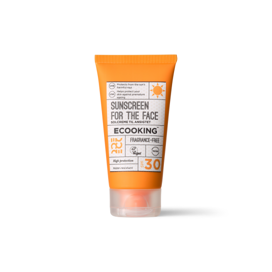 Ecooking Solkrem Ansikt SPF 30 - 50 ml med UV-Beskyttelse for Alle Hudtyper