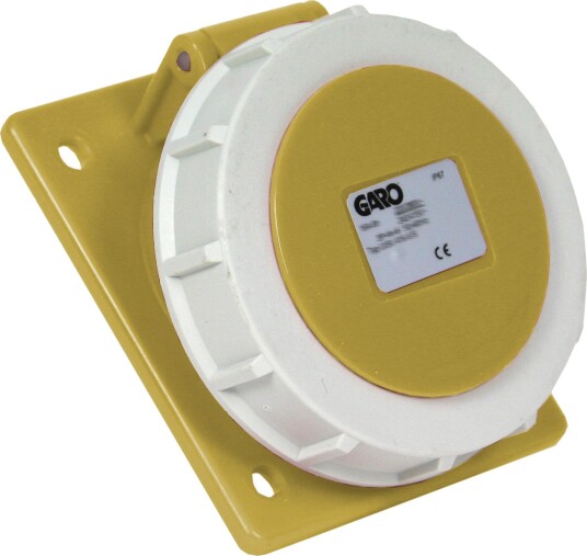 Garo Uisv 316-4 S Paneluttak IP67, 4-Polet, 16 A, Skrå Gul, 4 H