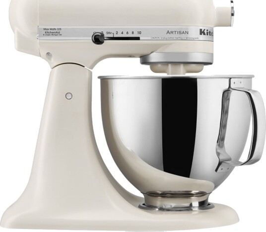 KitchenAid Artisan KSM125 Kjøkkenmaskin 4,8L Hvit med Eltekrok og Flatmikser KitchenAid Artisan KSM125 Kjøkkenmaskin 4,8L Hvit med Eltekrok og Flatmikser