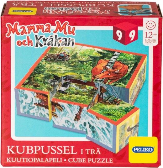 Peliko Mamma Mø Og Kråka Kubepuslespill 9 Brikker