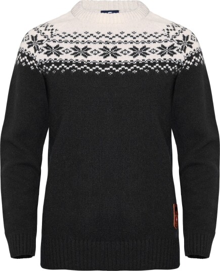 Gridarmor Women’s Snøkrystall Round Neck Ullgenser Black/White M Gridarmor Women’s Snøkrystall Round Neck Ullgenser Black/White M
