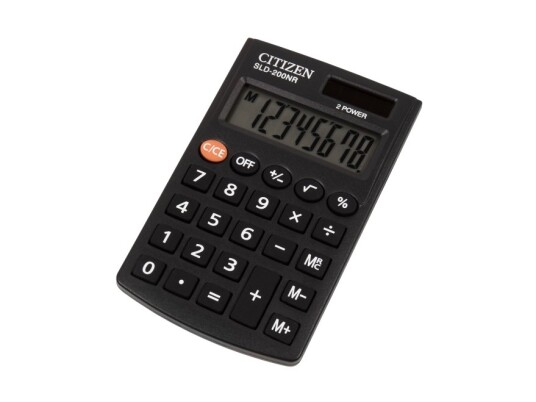 Citizen Sld-200Nr, Lomme, Grunnleggende, 8 Sifre, 1 Linjer, Batteri/Solcelle, Sort