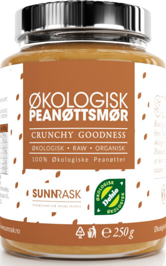 SunnRask Økologisk Crunchy Peanøttsmør 250g SunnRask Økologisk Crunchy Peanøttsmør 250g