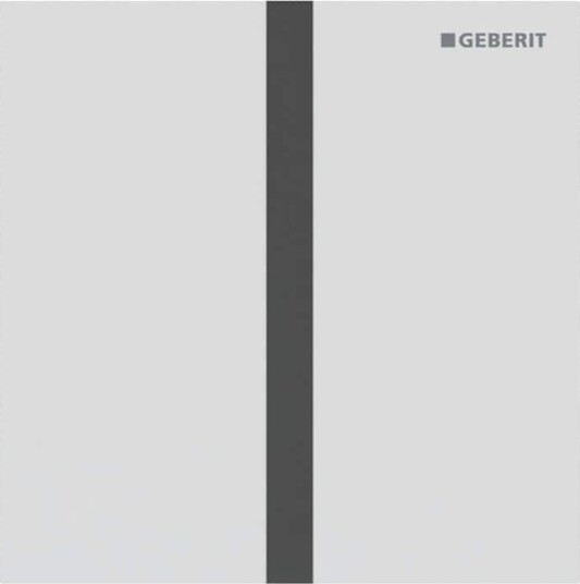 Geberit Sigma40 Urinalstyring Kvadrat Hvit Matt / Batteridrift