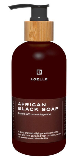 Loelle Organic Skincare African Black Soap Liquid Scented 250ml