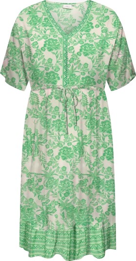 Only Carmakoma Kjole carMarrakesh Life 2/4 V neck Dress Grønn