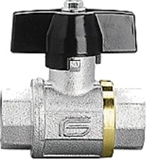 Grameta Kuleventil Total 1" Muffe Med T-Grep Messing