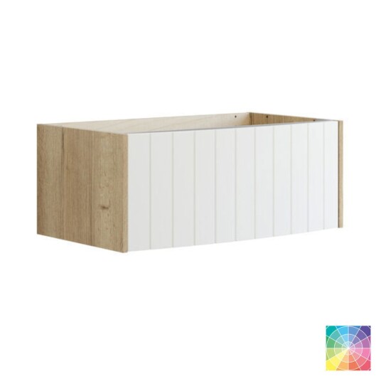 Dansani Inzo Vintage Rillet Servantskap 1 Skuff   Buet Natur Eik/ncs Farge / 80cm