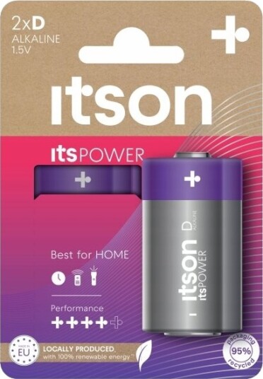 Itson På Sitt Power-Batteri Alkalisk Lr20ipo/2Cp LR20IPO/2CP Itson På Sitt Power-Batteri Alkalisk Lr20ipo/2Cp LR20IPO/2CP