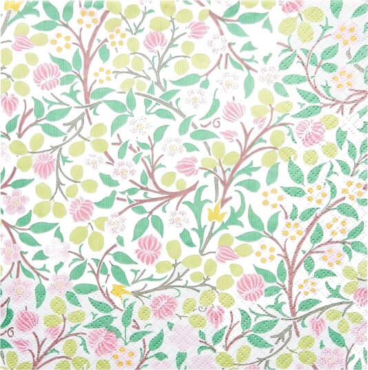 William Morris By havi William Morris Napkin Clover Napkin   Pink   24X24CM