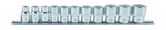 Ks Tools 918.0601, Støpselsett, 3/8", 11 Hoder, Kromvanadiumstål, Din 3120, Iso 1174, Din 3124, Iso 2725, 750 G Ks Tools 918.0601, Støpselsett, 3/8", 11 Hoder, Kromvanadiumstål, Din 3120, Iso 1174, Din 3124, Iso 2725, 750 G