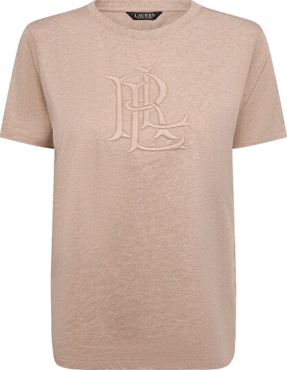 Lauren Ralph Lauren Cotton Jersey Tdh Knt T Shirt Brown L