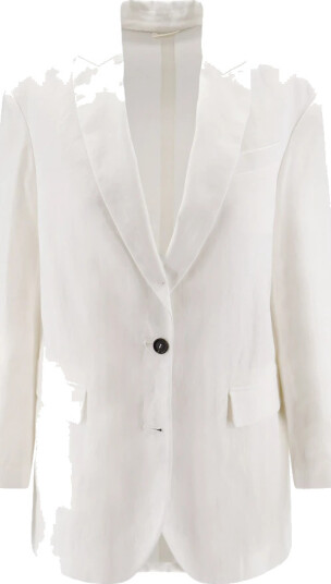 Brunello Cucinelli Dame Jakker Hvit M, Brunello Cucinelli Dame Jakker Hvit M,