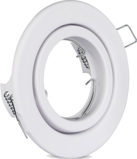 V Tac MR16 eller GU10 Downlight sett Uten lyskilde hvit Hull: Ø7,4 cm Mål: Ø9,9 cm