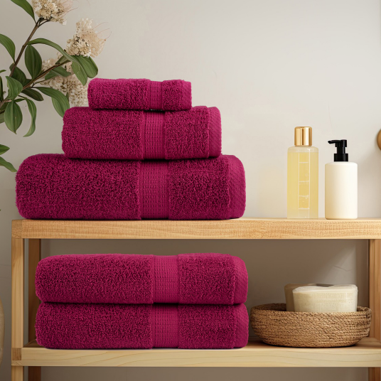 Gjesthåndkle SOLUND 2 pcs Bordeaux 15 x 21 cm 550 gsm