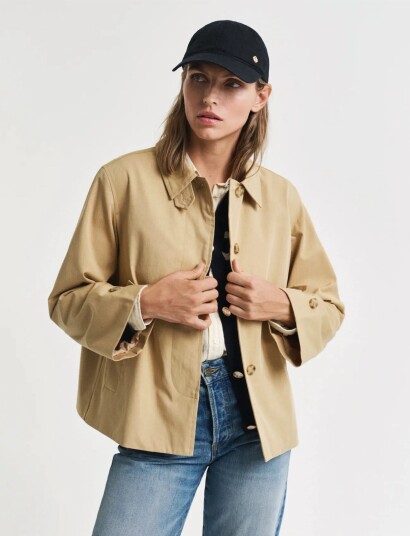 GANT Short Cotton Car Coat Beige XL/XXL GANT Short Cotton Car Coat Beige XL/XXL