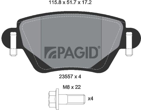 PAGID T1211N Bremseklosser