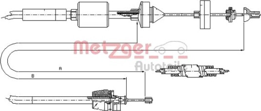 Clutchkabel METZGER 10.2843 Clutchkabel METZGER 10.2843